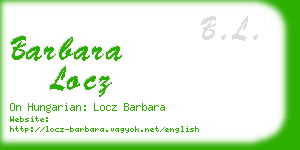 barbara locz business card